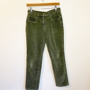 Olive Green Corduroy Women's Pants Size 8 #137